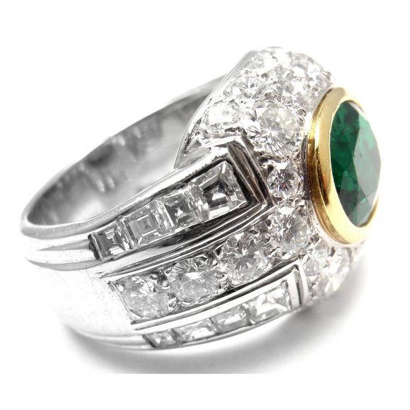 Rare! Authentic Patek Philippe Platinum Diamond Emerald   zCertificate - Picture 3 of 10